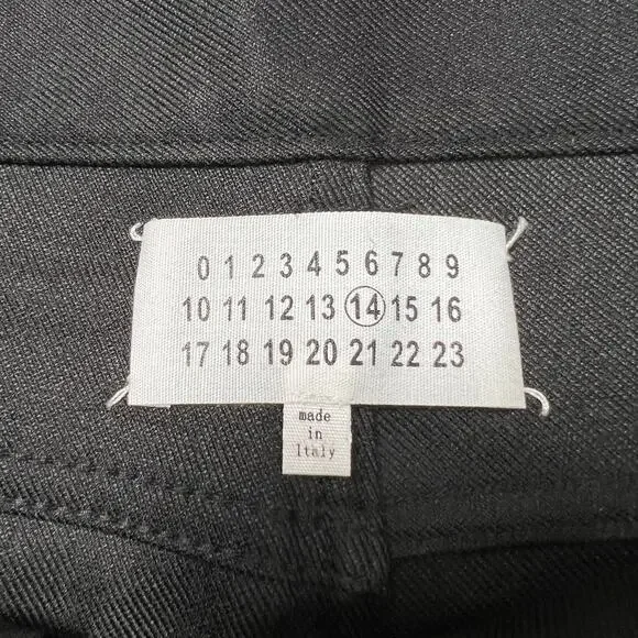 NEW Maison Margiela Black Techno Gabardine Trousers SIZE 30 x 31 Chino Pant NWOT